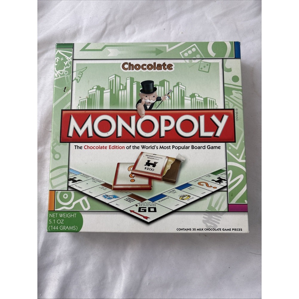 Chocolate Monopoly‎ Board Game Milk Chocolate Hasbro 2008 Collectible Candy
